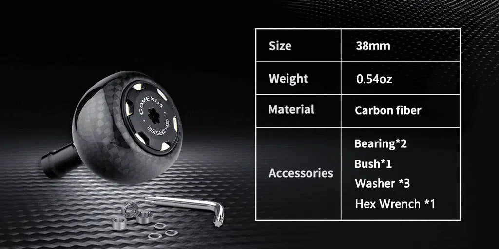 Gomexus Forged Carbon & Aluminum 38mm Knob