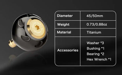 Gomexus Titanium Reel Power Knob 45mm