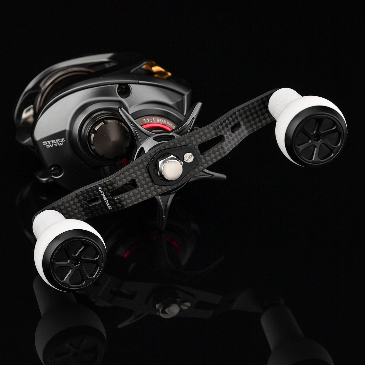 Gomexus Carbon Handle 105mm mit TPE Knob weiß
