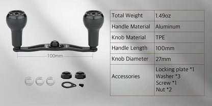 Gomexus Aluminium MBD Handle 100/27mm TPE Knob