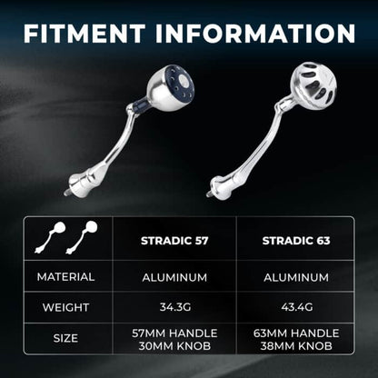 Gomexus Aluminium Handle für Shimano Stradic