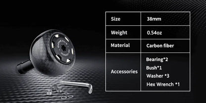Gomexus Forged Carbon & Aluminum 38mm Knob