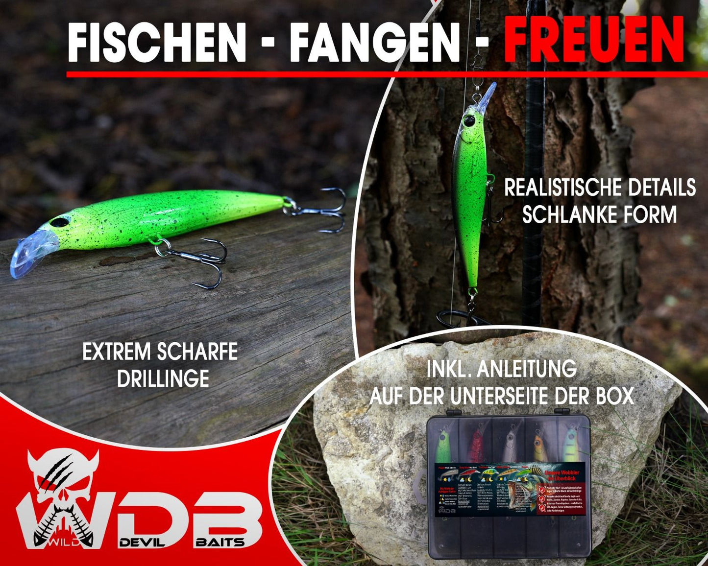 WDB Striker Minnow Wobbler Set